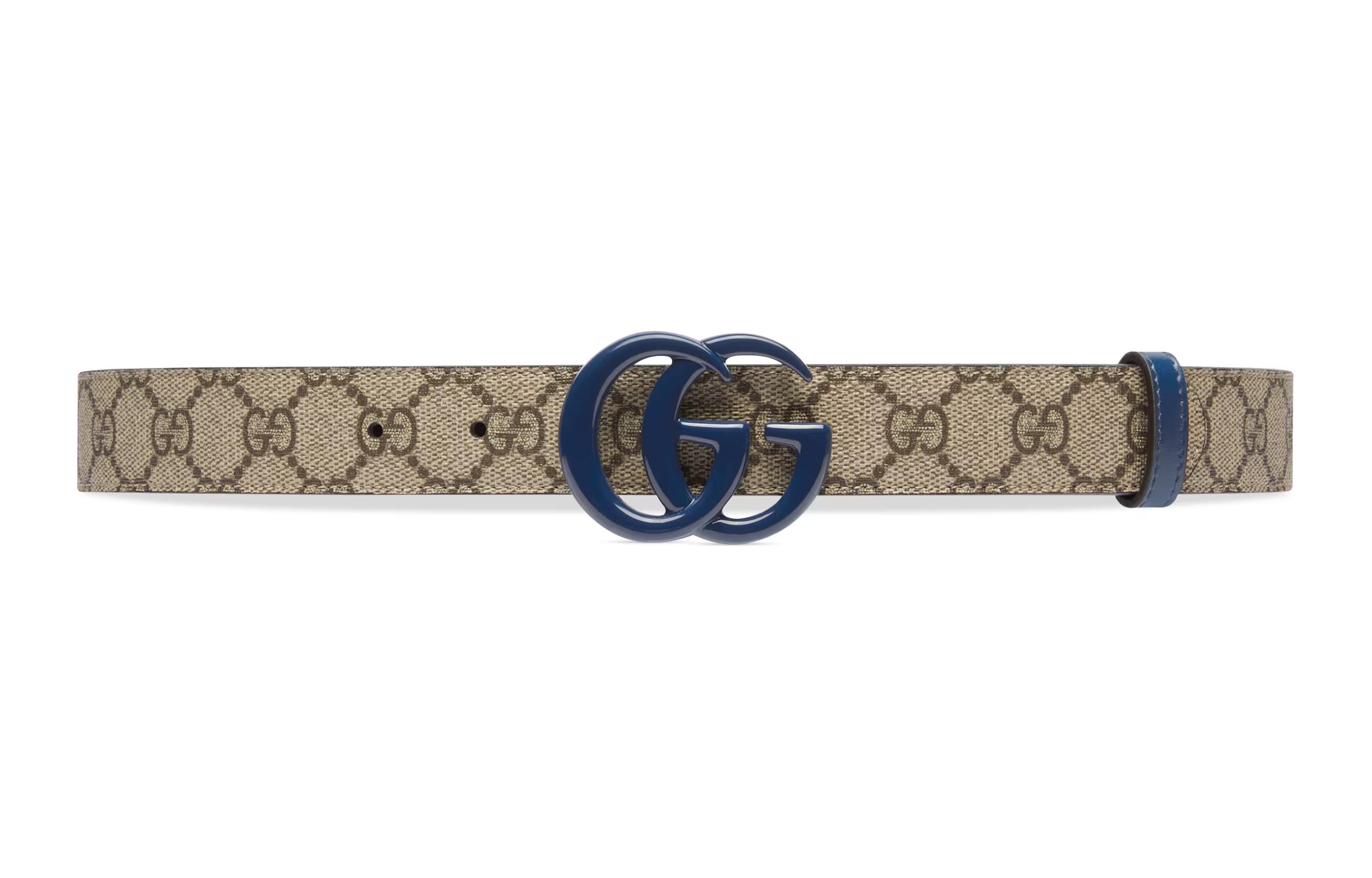 Order GUCCI メンズ ベージュ レザー ベルト シグネチャーデザイン スムーズバックル 3cm 414516HUH4V8952