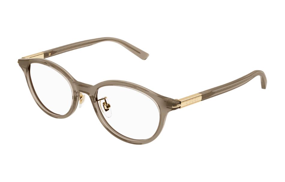GUCCI Beige Oval Optical Eyeglasses Acetate Frame for Men with Logo Design. GG1507OJ004 圖 2