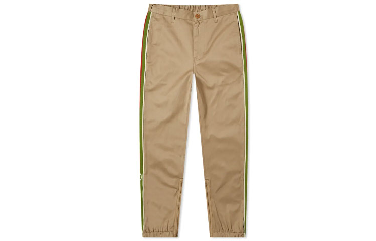 Gucci Beige Striped Logo Track Pants with Zippered Side Pockets 604187-XDA1R-2821