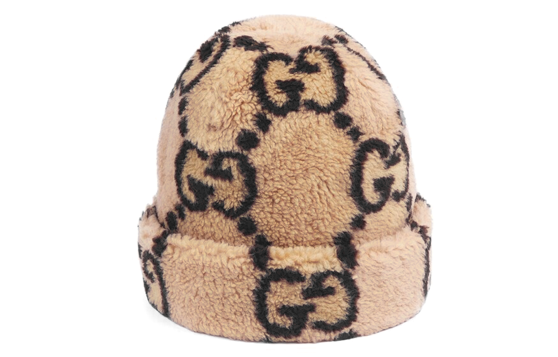 Shop GUCCI Beige Wool Knit Beanie Unisex Casual Fashion男女情侣款 721295-4GAAQ-9764