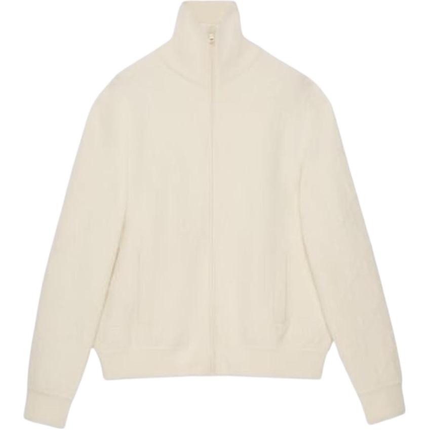 Gucci Beige Zip-Up High Neck Jacket 770643-XKDO6-9200