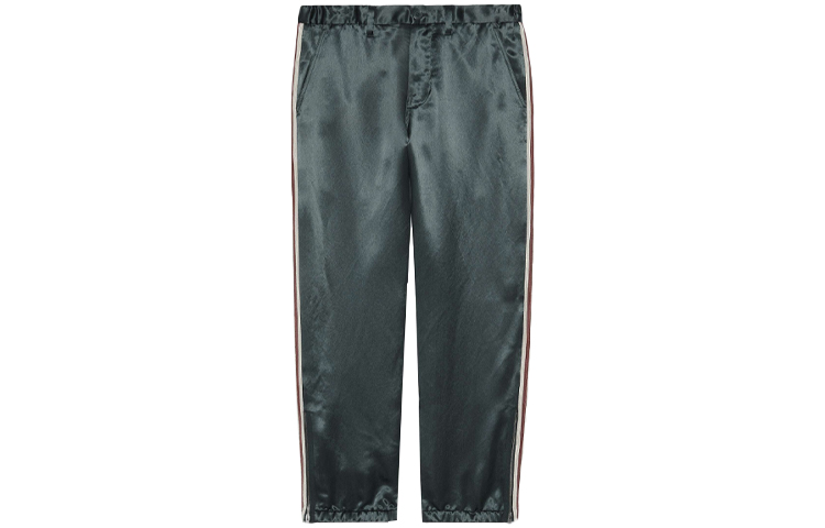 Gucci Bicolor Stripe Straight-Leg Casual Pants Dark Grey 591055-Z791A-1071