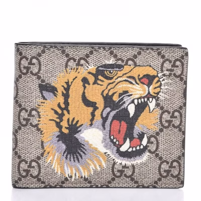 Cartera Bifold Gucci GG Supreme Beige con Tigre Buy Cartera Bifold Gucci GG Supreme Beige con Tigre