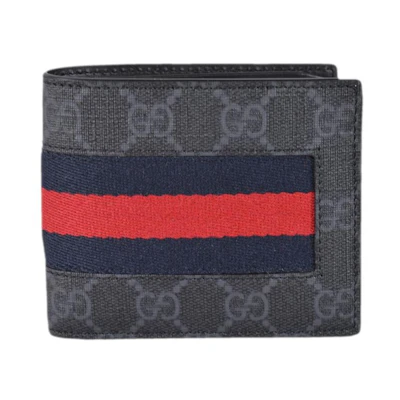 Gucci Bifold Wallet GG Supreme Web Black