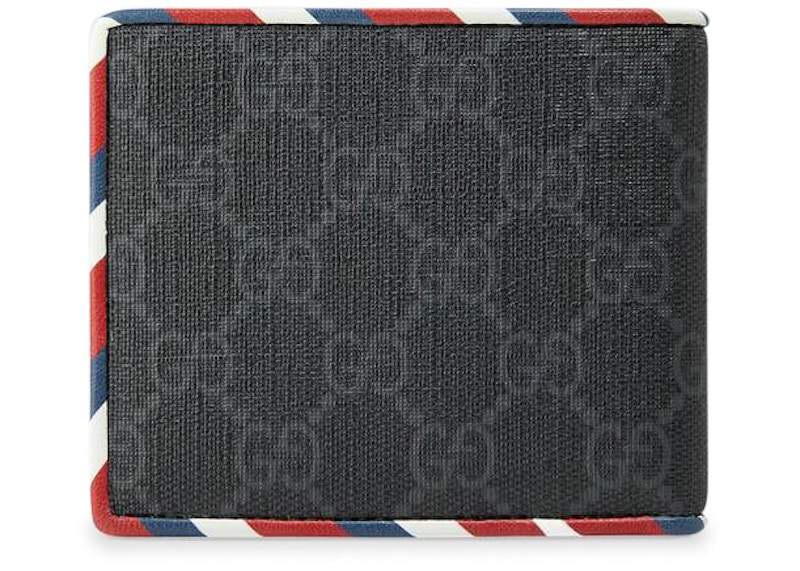 Order Gucci黑色雙摺皮夾夜間Courrier GG Supreme系列