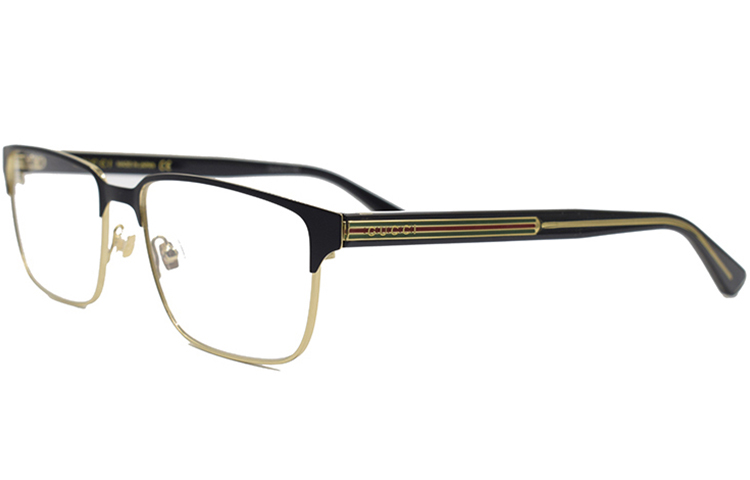 Gucci Black & Gold Rectangle Optical Frame Eyeglasses GG0383O-004 圖 2
