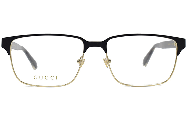 Gucci Black & Gold Rectangle Optical Frame Eyeglasses GG0383O-004 圖 3