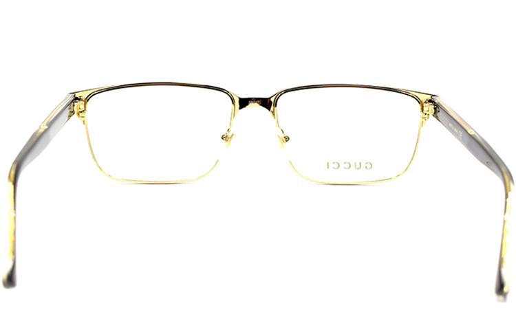 Gucci Black & Gold Rectangle Optical Frame Eyeglasses GG0383O-004 圖 5
