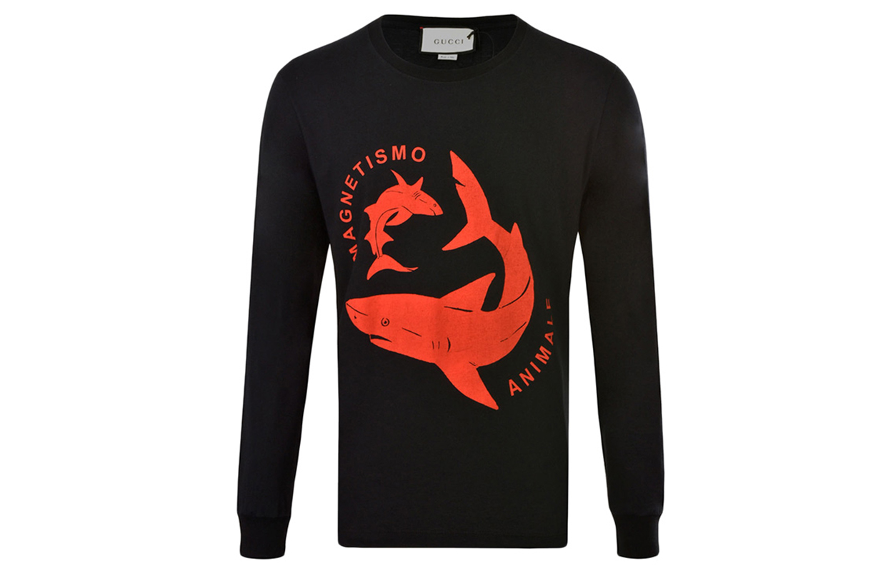 Gucci Black Cartoon Letter Pullover Sweatshirt 476330-3N86-1058