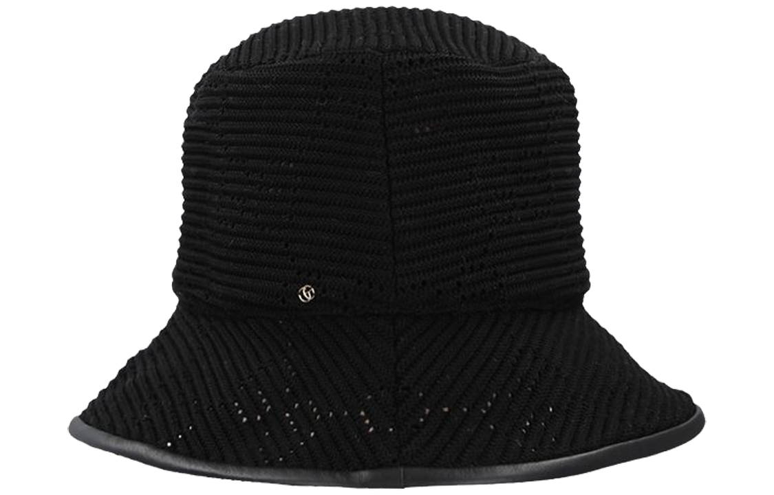 GUCCI Black Cotton Knit Bucket Hat 6565733HAC21060