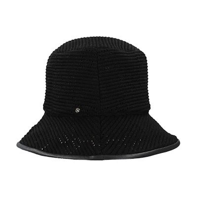 GUCCI Black Cotton Knit Bucket Hat 6565733HAC21060