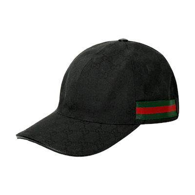 GUCCI Black Double G Logo Baseball Cap 200035 KQWBG 1060