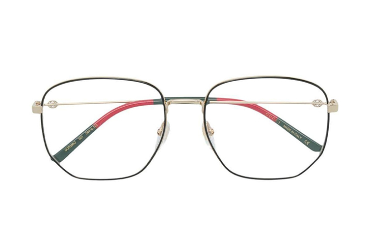 GUCCI Black Gold Bee Square Glasses Frame Unisex Optical Eyewear GG03960-001 圖 2