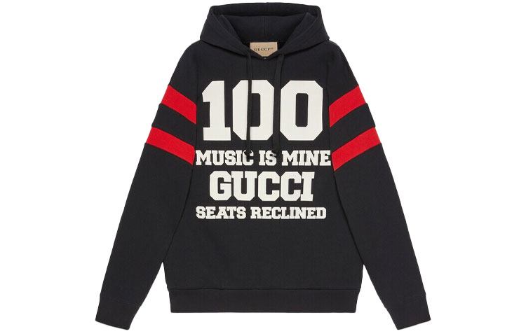 Gucci Black Hoodie with Large Logo - 100th Anniversary Special Edition 660282-XJDW6-1152