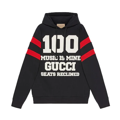 Gucci Black Hoodie with Large Logo - 100th Anniversary Special Edition 660282-XJDW6-1152