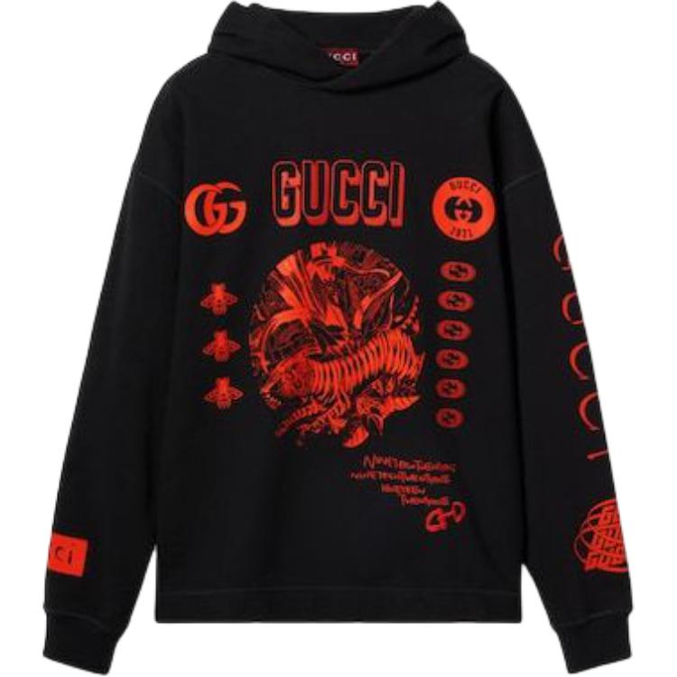 Gucci Black Hoodie with Logo Print 784414-XJGQR-1043