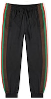 Gucci Black Joggers with Color Stripe Trim in Knit Fabric. 615179-XJCFQ-1060 Gucci Black Joggers with Color Stripe Trim in Knit Fabric. 615179-XJCFQ-1060