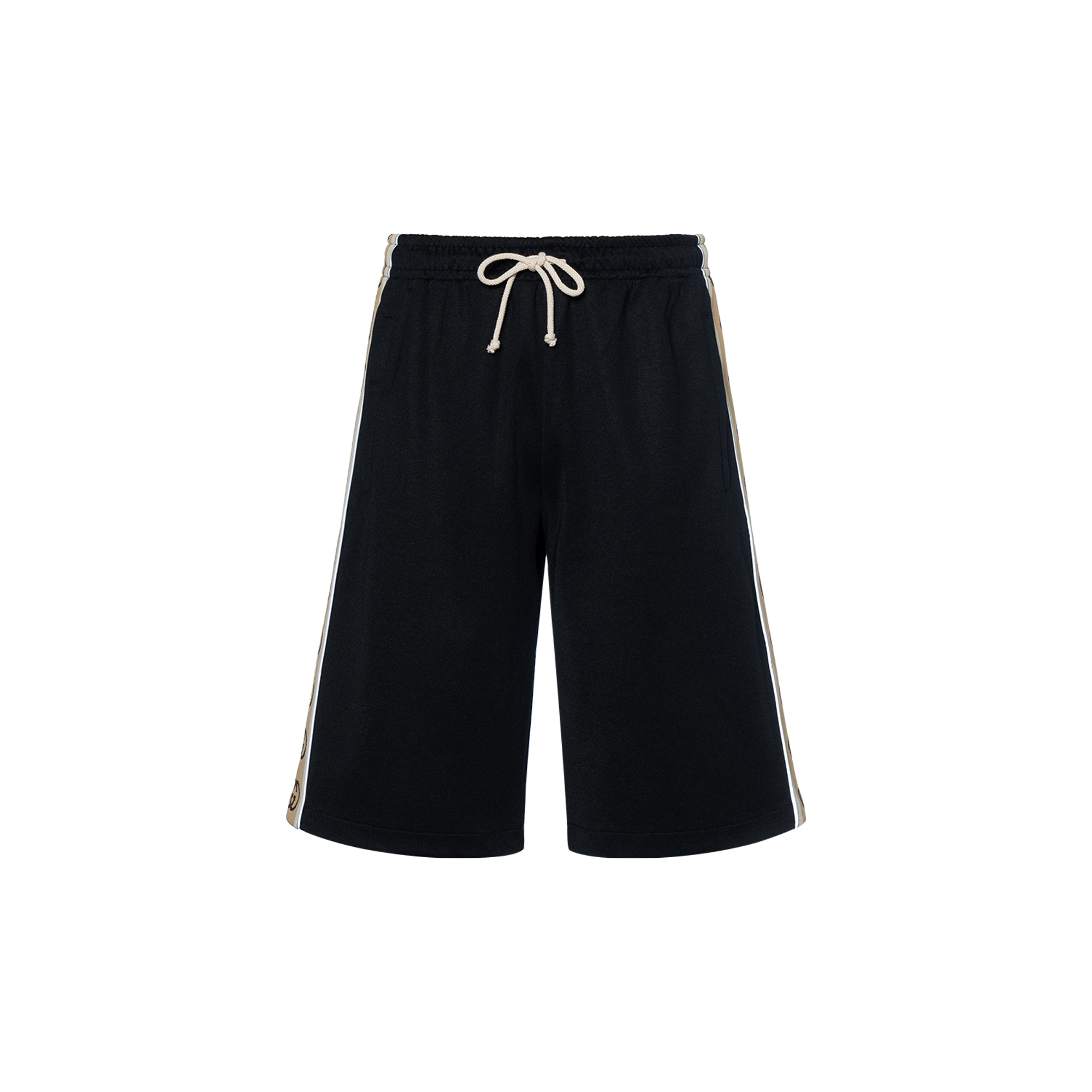 Gucci Black Knit Logo Tape Drawstring Casual Shorts 604150-XJBZ8-1082