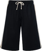 Gucci Black Knit Logo Tape Drawstring Casual Shorts 604150-XJBZ8-1082 Gucci Black Knit Logo Tape Drawstring Casual Shorts 604150-XJBZ8-1082