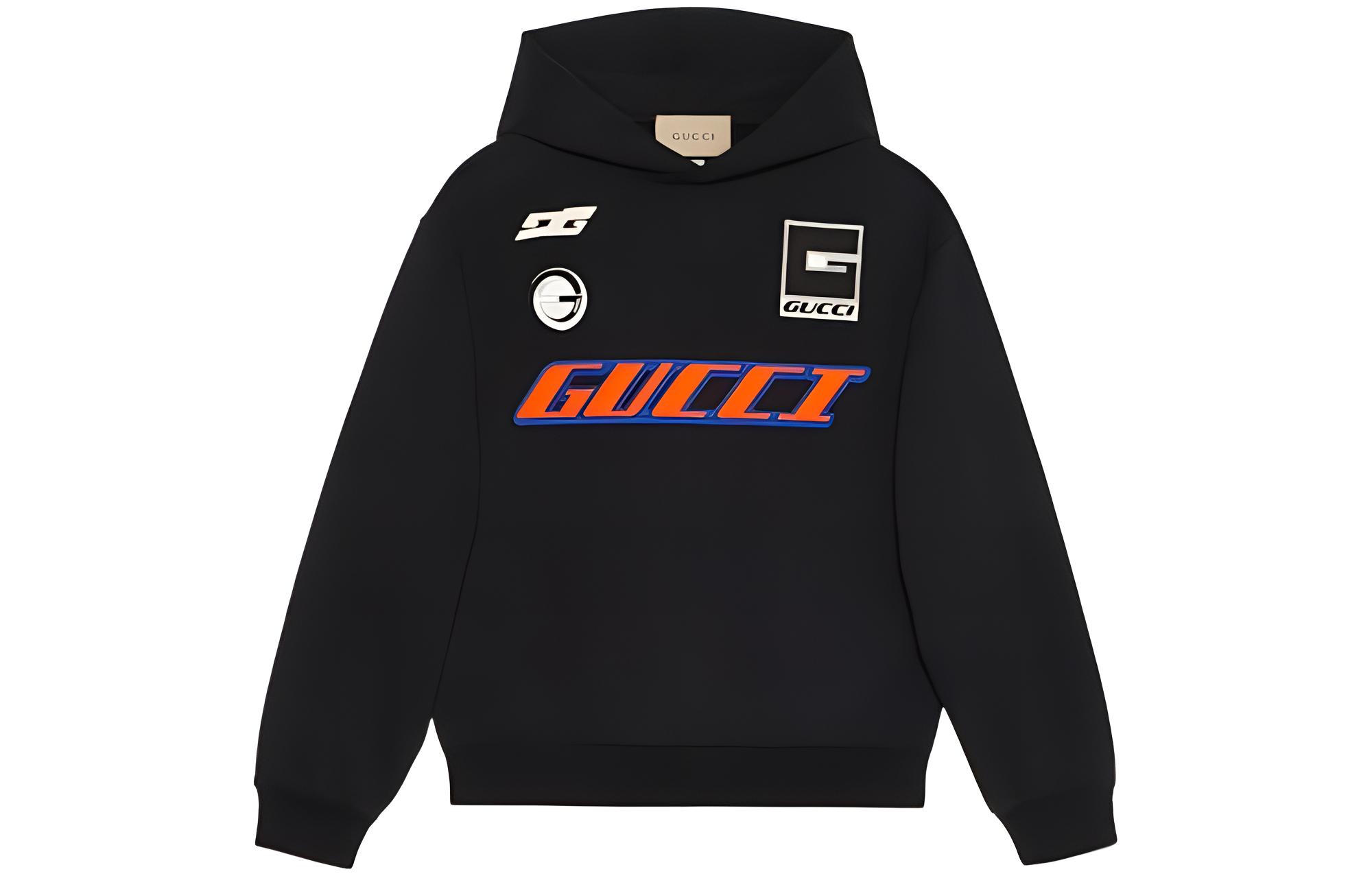 Gucci Black Letter Print Hoodie Sweatshirt 778379-XJGEN-1082