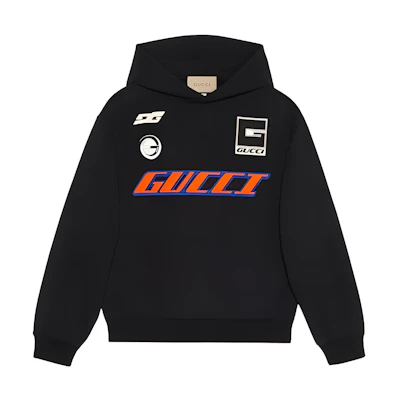 Gucci Black Letter Print Hoodie Sweatshirt 778379-XJGEN-1082