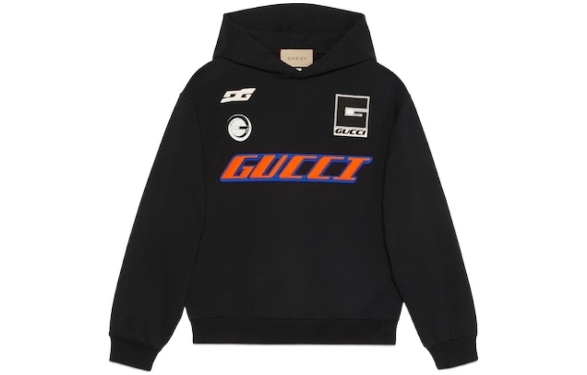 Gucci Black Letter Print Hoodie Sweatshirt 778379-XJGEN-1082 圖 2