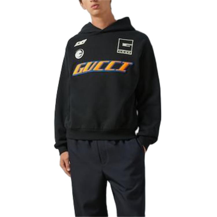 Gucci Black Letter Print Hoodie Sweatshirt 778379-XJGEN-1082 圖 5