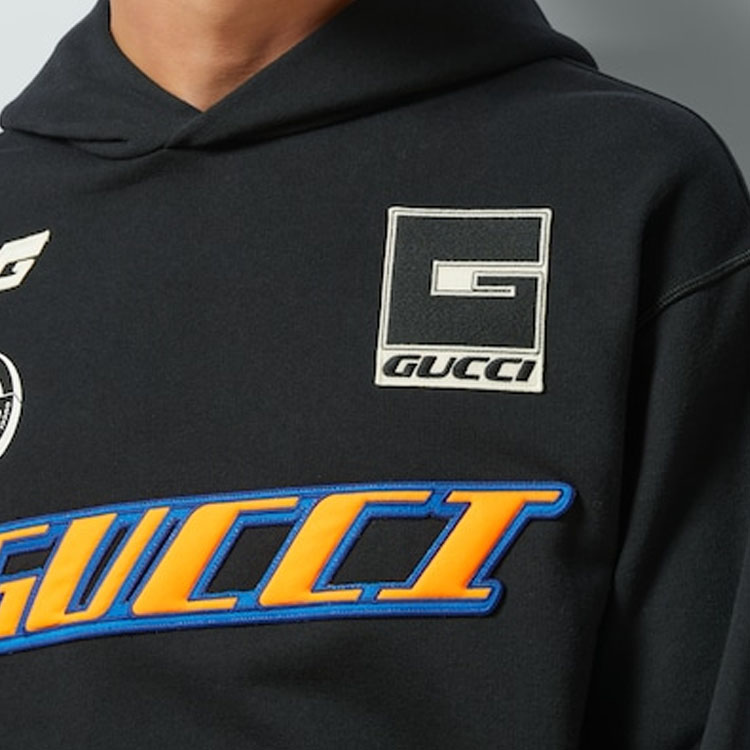 Gucci Black Letter Print Hoodie Sweatshirt 778379-XJGEN-1082 圖 7