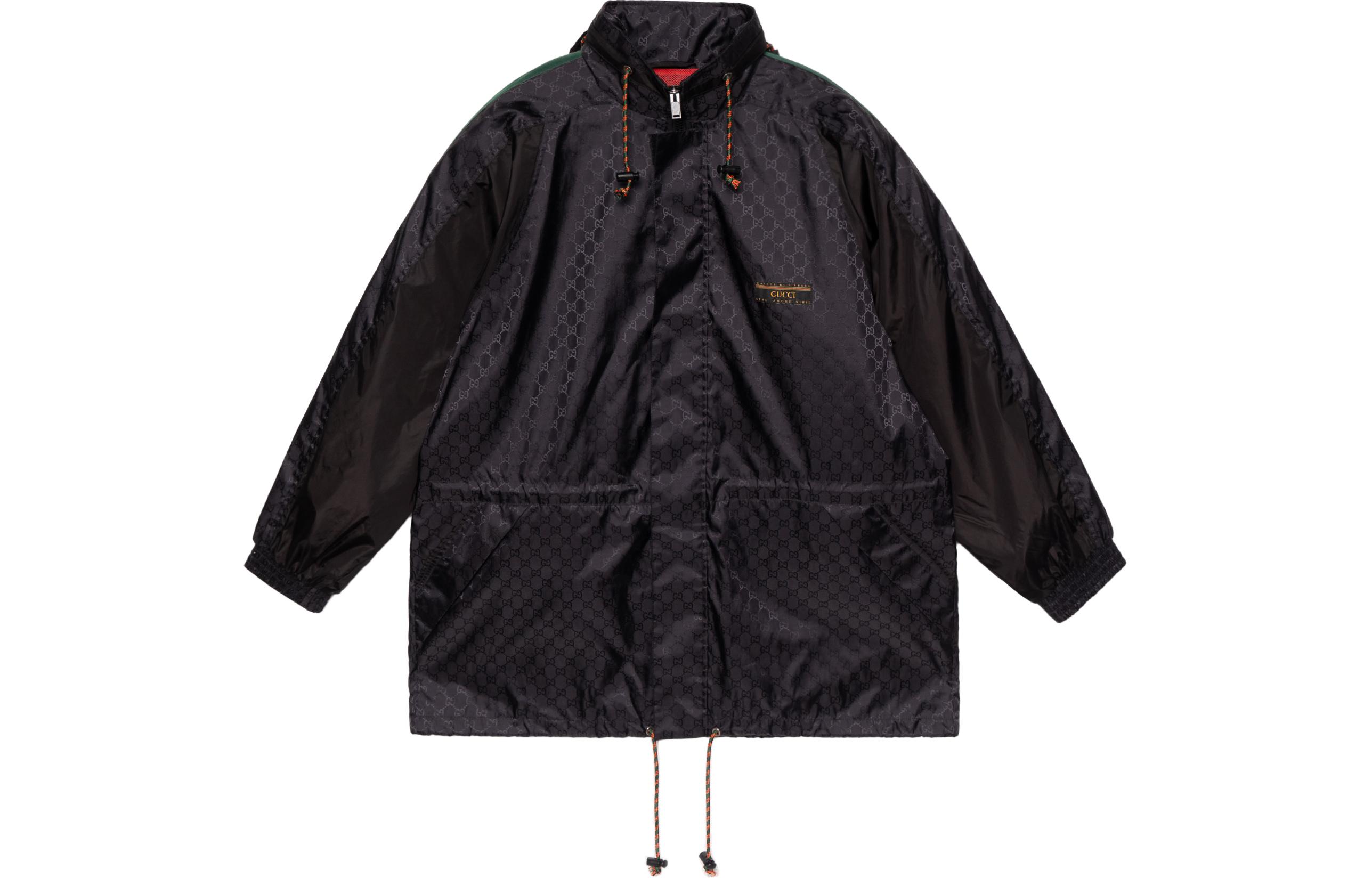 Gucci Black Logo Jacquard Loose-Fit Jacket 618891-ZAENY-1000