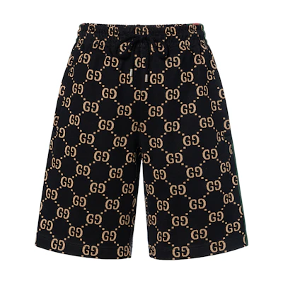 Gucci Black Logo Print Casual Straight-Leg Shorts 698429-XJEEI-1030