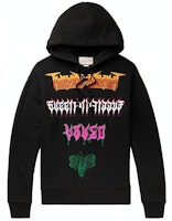 GUCCI Black Logo Print Colorblock Long Sleeve Sweatshirt 475374 XJAKM 1082 GUCCI Black Logo Print Colorblock Long Sleeve Sweatshirt 475374 XJAKM 1082