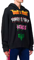 Lookbook GUCCI Black Logo Print Colorblock Long Sleeve Sweatshirt 475374 XJAKM 1082