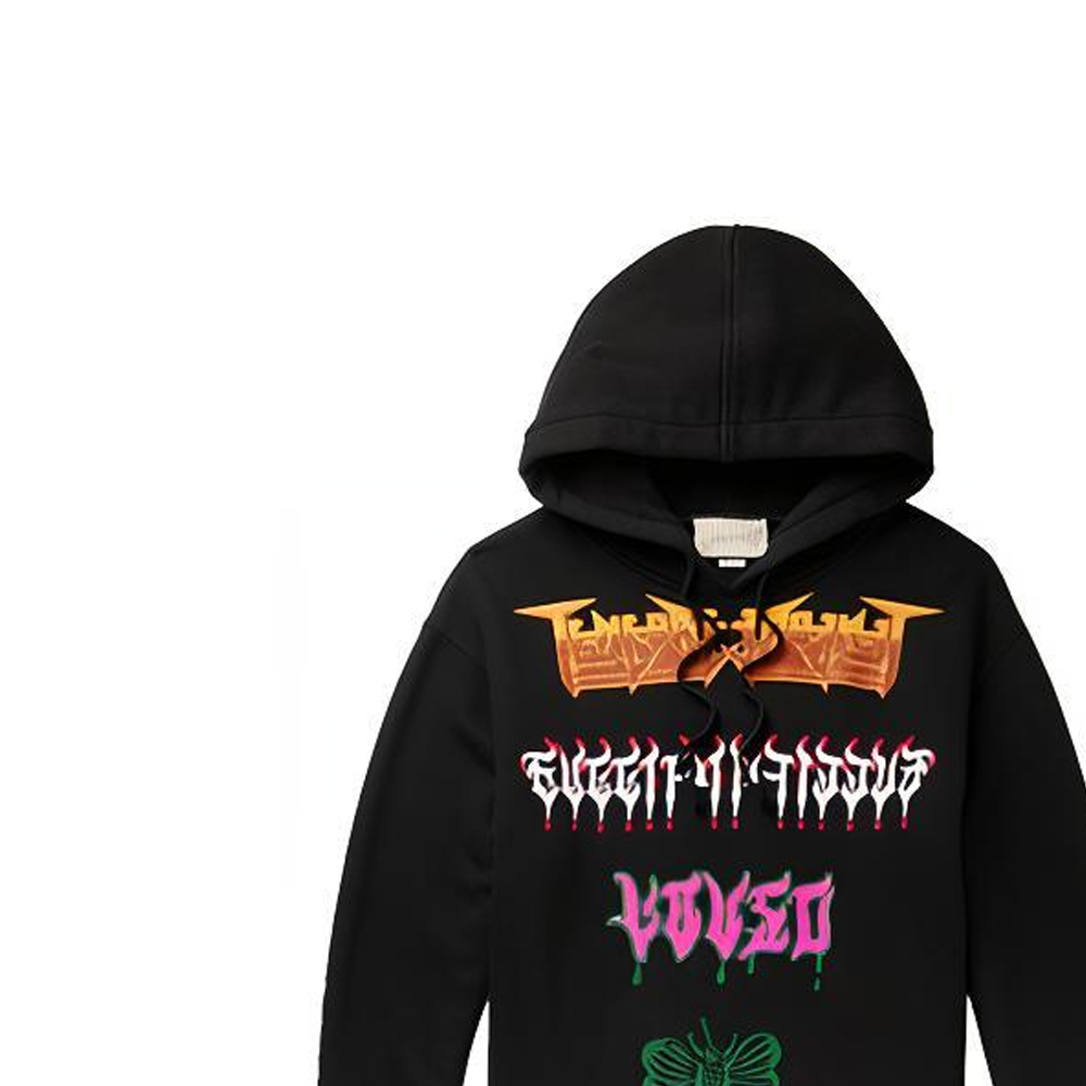 Details for GUCCI Sweater Lengan Panjang Hitam Logo Print Colorblock 475374 XJAKM 1082