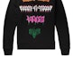 Sizing GUCCI Black Logo Print Colorblock Long Sleeve Sweatshirt 475374 XJAKM 1082