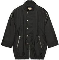 Gucci Black Logo Print Detachable Sleeve Jacket 714759-ZAHLW-1043 Gucci Black Logo Print Detachable Sleeve Jacket 714759-ZAHLW-1043