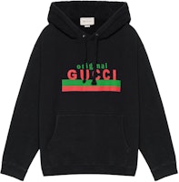 Gucci Black Logo Print Relaxed Fit Hoodie for Men 626989-XJCOR-1082 Gucci Black Logo Print Relaxed Fit Hoodie for Men 626989-XJCOR-1082