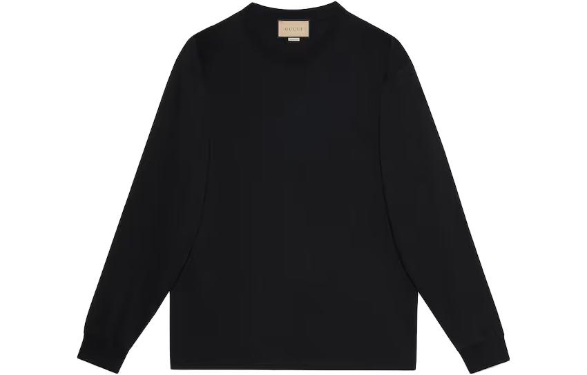 Gucci Black Long Sleeve Crewneck T-Shirt FW23 581903-XJFZ0-1000