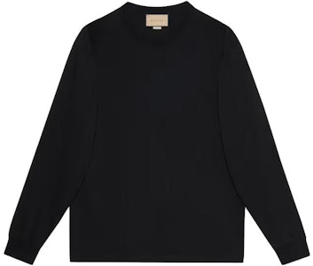 Gucci Hitam Lengan Panjang Crewneck T-Shirt FW23 581903-XJFZ0-1000 Buy Gucci Hitam Lengan Panjang Crewneck T-Shirt FW23 581903-XJFZ0-1000