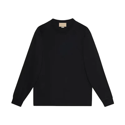 Gucci Black Long Sleeve Crewneck T-Shirt FW23 581903-XJFZ0-1000