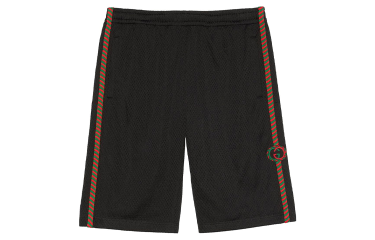 Gucci Black Mesh Side Strip Casual Shorts 600215-XJB1N-1082