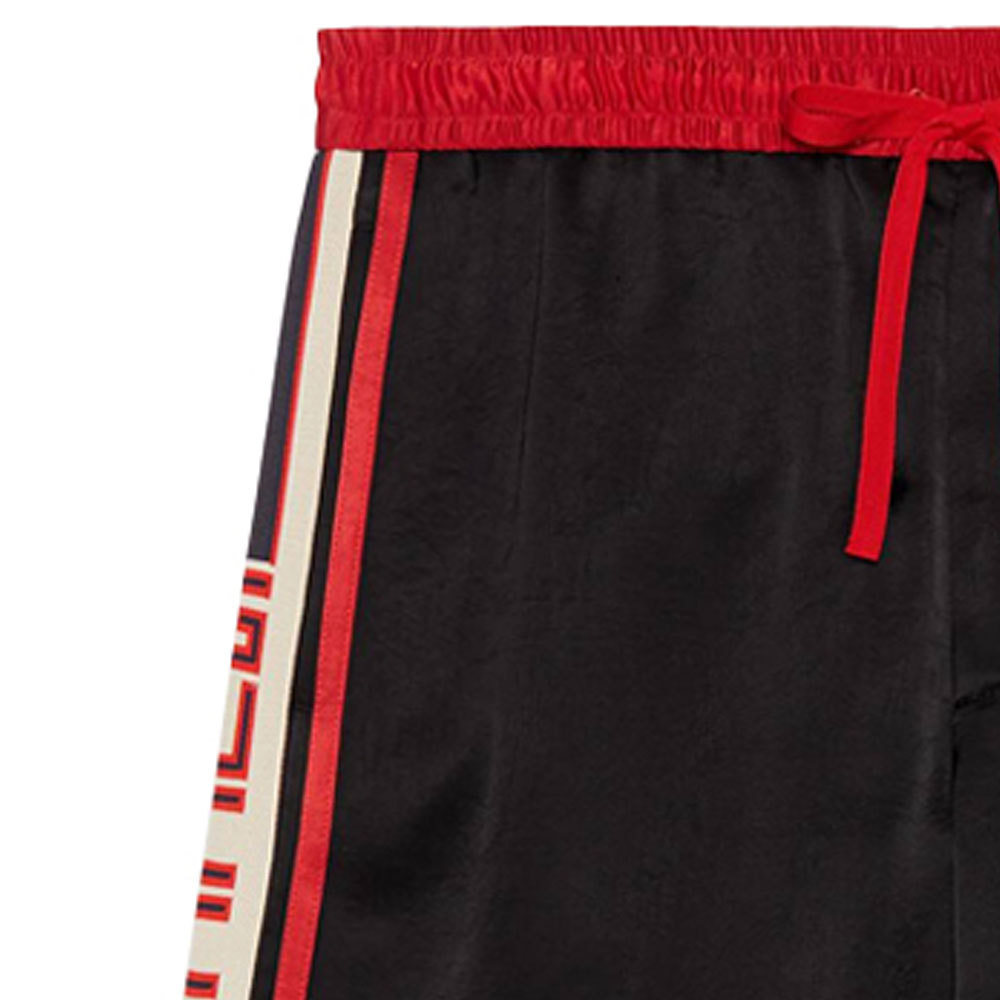 GUCCI Black Mid-Rise Logo Print Side Strap Casual Shorts for Men 522951-Z738C-1159 圖 7