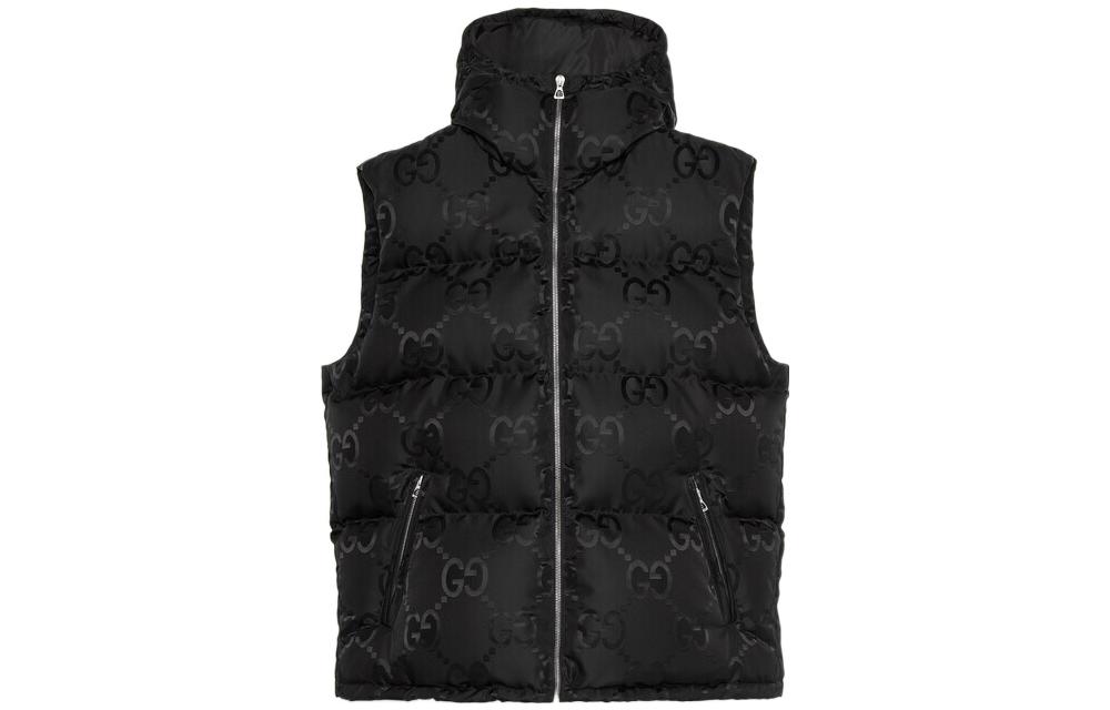 Buy Gucci Rompi Hitam Monogram dengan Resleting 698715-Z8A2S-1000