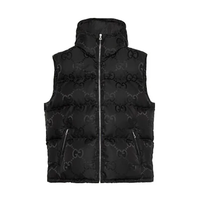 Gucci Black Monogram Zip Vest 698715-Z8A2S-1000