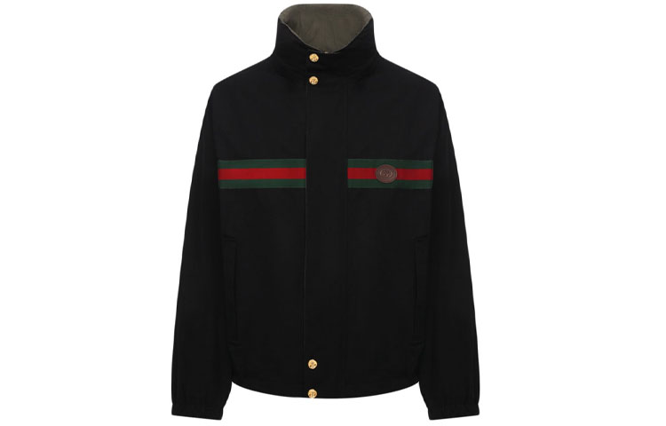 Gucci Black Nylon-Blend Double-Sided Jacket with Logo Embroidery 639277-Z8AJT-1043