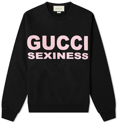 Gucci 黑色寬鬆版印字母「Sexiness」連帽衫 563972-XJCK2-1024 Order Gucci 黑色寬鬆版印字母「Sexiness」連帽衫 563972-XJCK2-1024