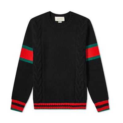Gucci Black Ribbed Cuff Sweater 548115-X1561-1082