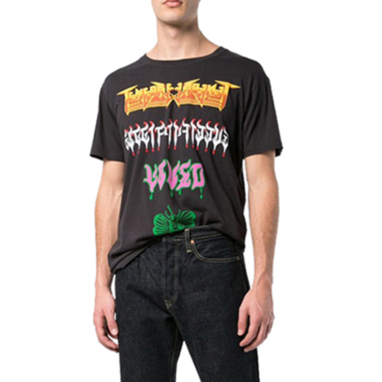 GUCCI Black Round Neck Printed T-Shirt 493117 XJAKE 1142 圖 3