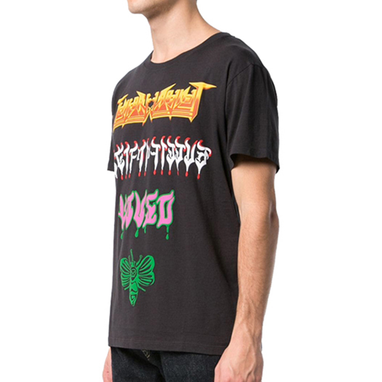 GUCCI Black Round Neck Printed T-Shirt 493117 XJAKE 1142 圖 4