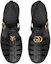Lookbook Sandal Gesper Karet Gucci 'Hitam' 463463-J8700-1000