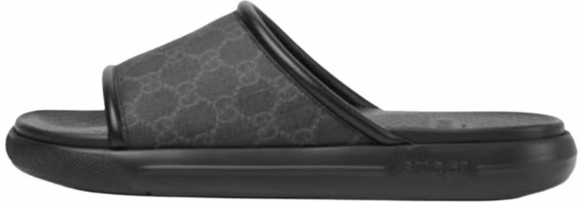 GUCCI Zwarte Rubber Slide Sandalen Open-Teenschoenen Flats 816356 96GI0 1000 Buy GUCCI Zwarte Rubber Slide Sandalen Open-Teenschoenen Flats 816356 96GI0 1000